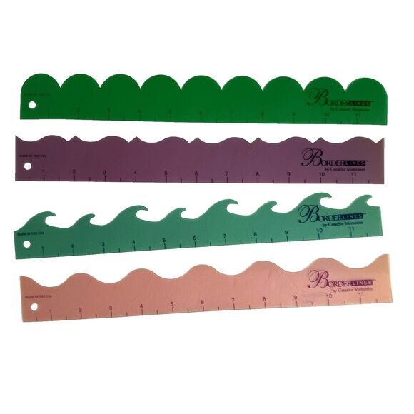 NOS CREATIVE MEMORIES Borderlines Template Scallop Victorian Ocean Wave Stencil - Picture 1 of 3